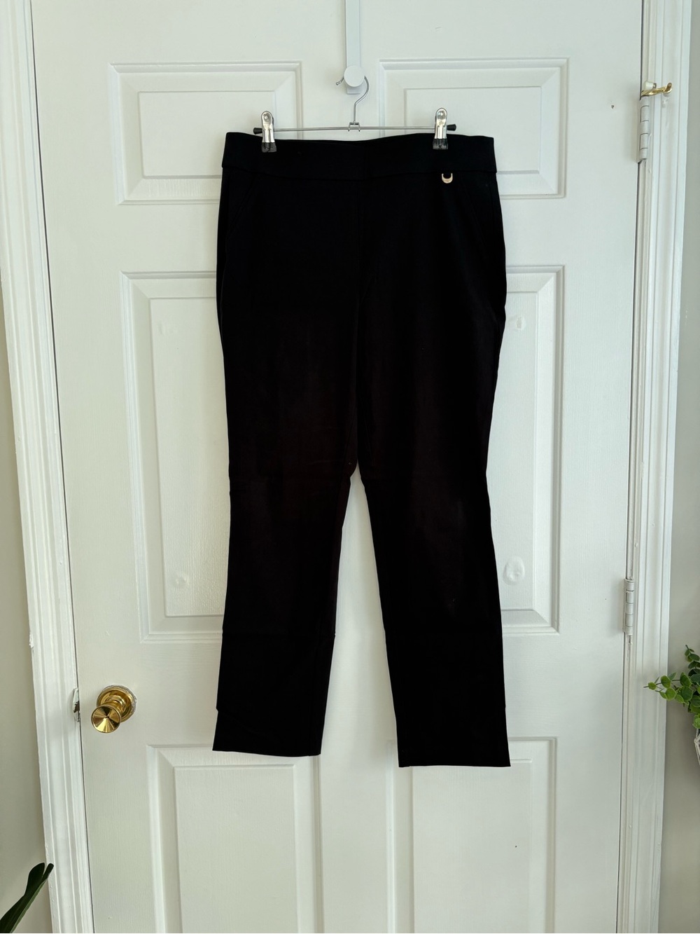 Rafaella Black Straight-Leg Dress Trousers